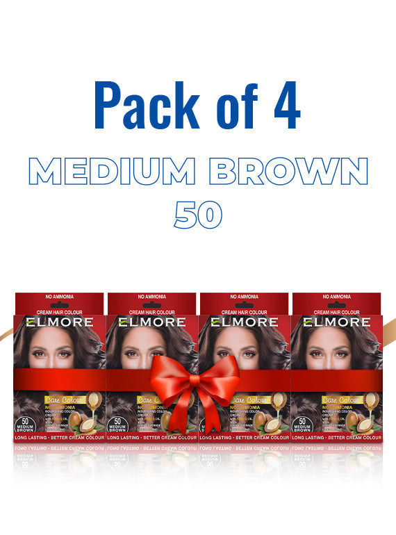 Elmore Pack of 4 (Medium Brown)